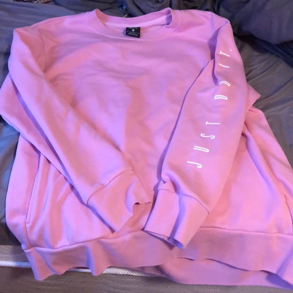 Nike pink crew neck sweater